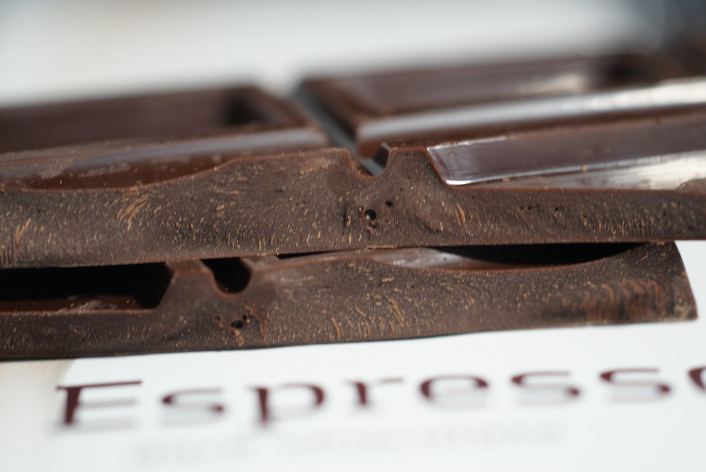 Artisan du Chocolat Espresso Dark Chocolate Bar Close Up