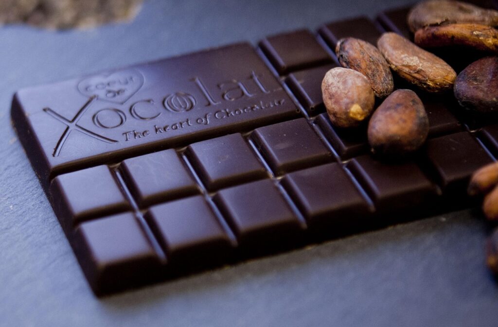 Handmade chocolate bar